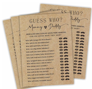 lot 1127 image: Who Said It Mommy vs Daddy Baby Shower Game