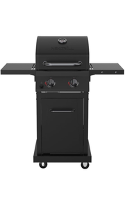 lot 44243 image: Nexgrill Deluxe 2-Burner Gas Grill with 401 SQ In Grate, 28000 BTUs, Heavy Duty Steel Frame & Foldable Side Table, Propane BBQ Grill for Outdoor Cooking, Patios, Backyards and More - Retail $0