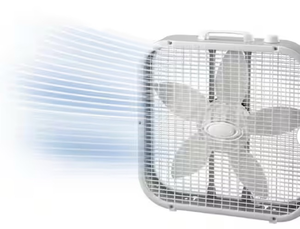 lot 44259 image: Lasko 20 Inch 3 Speed Box Fan with Smart Technology 1800 CFM - Retail $25