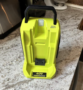 lot 44302 image: RYOBI 40V 300 Watt Power Inverter - Retail $89