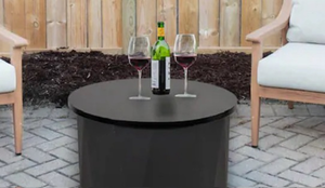 lot 44308 image: 24 inch Steel Round Fire Pit Lid Cover - Retail $69