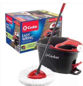 lot 44310 image: O-Cedar EasyWring Microfiber Spin Mop with Bucket System - Retail $39