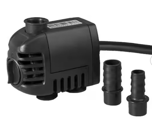lot 44320 image: TOTALPOND 70-500 GPH Black Fountain Pump with Fittings - Retail $33