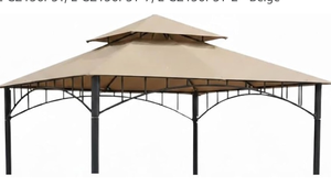lot 44328 image: Garden Winds 10x10 Gazebo Replacement Canopy Top Cover - Retail $128