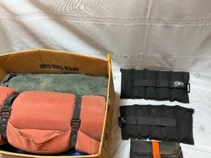 lot 26785 image: Camping Supplies With Weight Bags.
