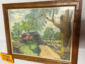 lot 26722 image: Vintage Farm Picture