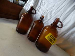 lot 41186 image: 3 Clorox Glass Vases