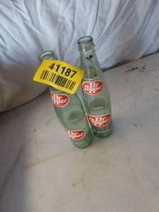 lot 41187 image: 2 Vintage Dr.Pepper Class Bottles
