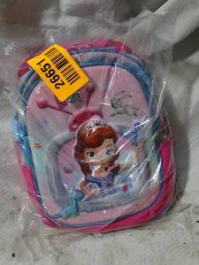 lot 26651 image: Childrens Sofia the 1st 3D HARD SHELL backpack