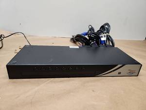lot 18 image: LinksKey 8-Port KVM Switch LKV-730B with Cables