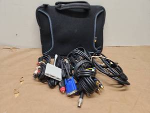 lot 23 image: Audio Video Cable Kit with Carrying Case