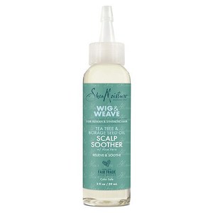lot 118 image: SheaMoisture Wig & Weave Moisturizing Scalp Soother Hair Oil Serum with Tee Tree and Borage Seed Oil  2 fl oz - Retail $18