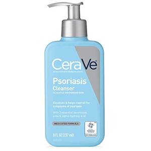 lot 130 image: CeraVe Cleanser for Psoriasis Treatment, With Salicylic Acid for Dry Skin Itch Relief & Latic Acid for Exfoliation, Fragrance Free & Allergy Tested, 8 Ounce - Retail $17