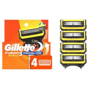 lot 144 image: Gillette ProGlide Shield Razor Refills for Men, 4 Blade Refills - Retail $30