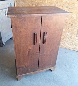 lot 59 image: Hand Made Solid Wood Sewing Cabinet