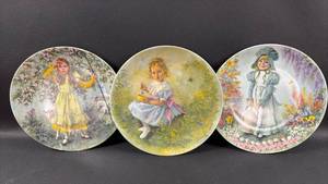 lot 66 image: THREE No Chips or Crazing 1979, 81 & 83 Reco Nursery Rhyme Collector Plates. Approximately 8.5 Inches Diameter