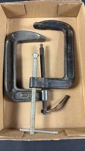 lot 70 image: Set of 2 Heavy Duty C-Clamps 6 Inch Pro-Grade and SureBilt