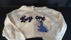 lot 30 image: Disney Eeyore Embroidered Zip-Up Hoodie