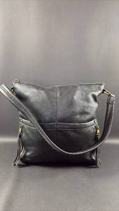 lot 32 image: The Sak Black Pebble Leather Shoulder Bag with Brass Hardware