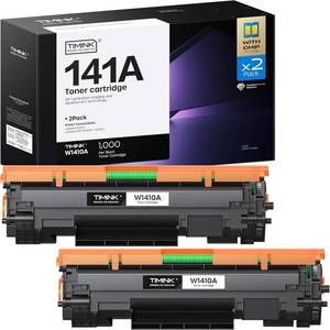 lot 1352 image: 141A Toner Cartridge, 2 Pack High Yield Compatible with HP 141A W1410A 141X W1410X Black Toner Cartridge Work for LaserJet Pro M110w MFP M139w M140w Printers (Black)
