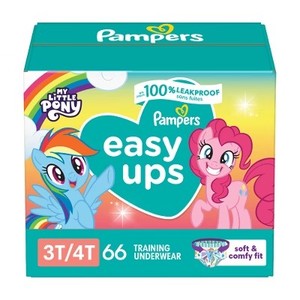 lot 1366 image: Pampers Easy Ups Girls Disposable Training Underwear - 3T-4T - 66ct - PEPPA PIG THEME