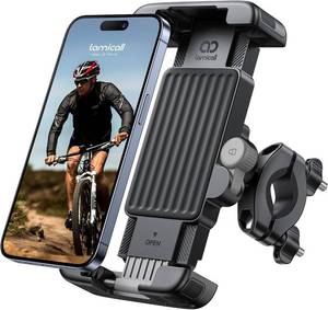 lot 1380 image: Lamicall Bike Motorcycle Phone Mount - 1s Quick Lock Bike Cell Phone Holder Clip, Bicycle Scooter Handlebar Clamp, for iPhone Air, 17 16 15 Pro Max, Galaxy S25 S24 Ultra, 6-7.2 Phones