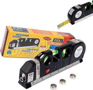 lot 1410 image: Laser Level Line Tool, Standard Cross Line Laser Leveler Beam Tool with Metric Rulers 8ft2.5M, Multipurpose Laser Level Kit for Flooring & Tile Installation