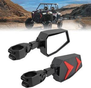 lot 1425 image: KEMIMOTO UTV Side View Mirrors Fits 1.75-2 Roll Bar Compatible with Polaris RZR 800 900 1000 XP Turbo Pioneer Rhino Mule Teryx Black Orange Blue Red Inserts, Adjustable Aluminum Clamp