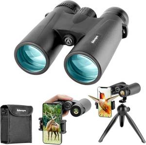 lot 1429 image: Adorrgon 12x42 HD Binoculars for Adults High Powered with Phone Adapter, Tripod and Tripod Adapter - Large View Binoculars with Clear Low Light Vision - Binocular for Bird Watching Cruise Travel