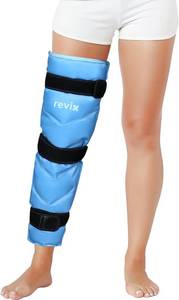 lot 1459 image: REVIX Full Leg Ice Pack Wrap Around Entire Leg, Reusable Gel Cold Wrap for Hip, Thigh and Knee, Soft Cold Compress Ice Pack Sleeve with 3 Straps