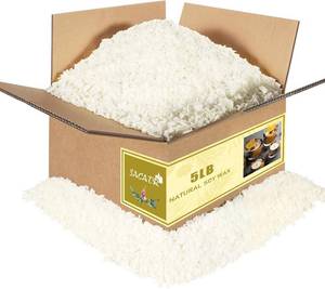 lot 1541 image: SACATR 5LB Soy Wax for Candle Making, 100% Soy Wax - Natural Candle Wax- No additives and Pure, Premium Quality Candle Wax for Candle Making