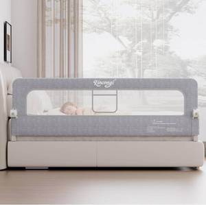 lot 1545 image: Bed Rail for Toddlers, 71 Inch Swing Down Toddler Bed Rails with Wider U-Shape Base, Breathable Baby Bed Rail Guard for King, Queen, Full, Twin Bed Rail for Baby