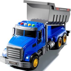 lot 1554 image: JUKUDAHU Toddler Trucks Toys for Boys 3-5 Years Old, Dump Truck with Lights and Sound, Kids Construction Play Truck, Garbage Truck Car Toys Vehicle Playset for Kids Aged 3 4 5 6 7 8