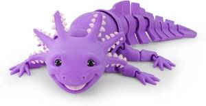lot 1559 image: 3D Printed Axolotl Fidget Toy, 3D Printed Animals Toy,Articulated Flexible Axolot Fidget Toy, Fun Gift (Purple, 8 in)