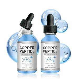 lot 1637 image: Copper Peptides Serum with Hyaluronate, GHK-Cu Complex for Daily Nourishing -1.01 Fl Oz (2)