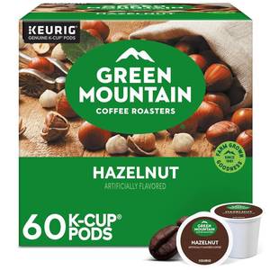 lot 1805 image: Green Mountain Coffee Roasters Hazelnut, Keurig Single Serve K-Cup Pods, Light Roast Coffee, 60 Count, (6 Packs of 10)