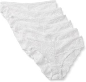 lot 1810 image: Amazon Essentials Womens No-Show Low-Rise Cheeky Bikini Panty, Soft Stretch Lace, Pack of 6 Size Small