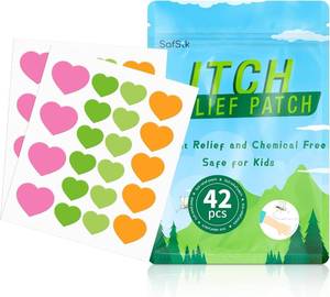 lot 1822 image: Itch Relief Patch 42pcs Anti Itch Stickers Nature Formula Hydrocolloid Fast Bite Itch Relief Chemical-Free & Safe for Kids Reduces Swelling Prevents Scratching Minimize Dark Marks 3 Sizes&3 Colors