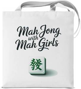 lot 1826 image: Mahjong Tote Bag for Women Mahjong Lovers Players Gifts Reusable Grocery Shopping Shoulder Bag Totes Gifts