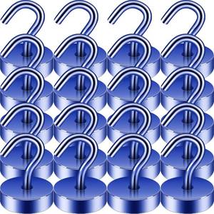 lot 1850 image: Neosmuk Magnetic Hooks, Cruise Ship Essentials, 40lb Heavy Duty Magnetic Hooks for Cruise Cabins, Refrigerator, Grill, Hanging, and Travel  Extra Strong Must-Haves Magnet Hook,Navyblue,Pack of 20