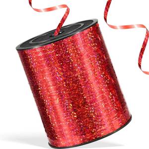 lot 1870 image: 600 Yards Shiny Red Curling Ribbon 15  Shiny Red Balloon String with Spool, Thin Balloon Ribbon for Gift Wrapping Crafts Birthday Christmas Baby Shower Halloween Florist