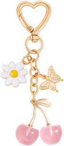 lot 1945 image: Cute Cherry Keychain Bag Charm for Women Bag Decor Gift for Holiday Birthday Christmas