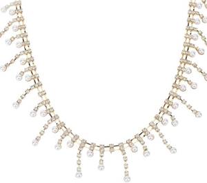 lot 1948 image: 2 Yards Gold Pearl Rhinestone Chain Crystal Diamond Tassel Fringe Trim Bling Pearls Beaded Ribbon Applique Jewelry Chains for Sewing Making Crafts Wedding Clothes Bridal DIY Embellishments