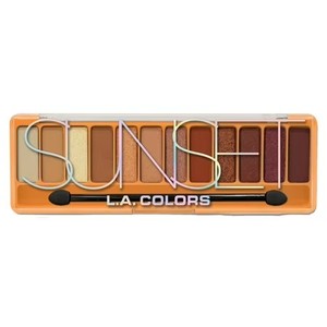 lot 1969 image: L.A. COLORS Color Vibe 12 Color Eyeshadow Palette, Ultra-Buttery &amp Vibrant, Sunset,0.30 oz