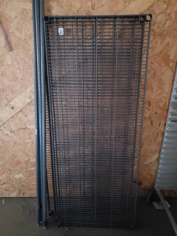 lot 5081 image: Four Shelf Metro Steel Shelf System