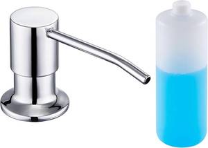 lot 1003 image: Soap Dispenser for Kitchen Sink Chrome, Sink Soap Dispenser Stainless Steel Refill from The Top Built in Sink Soap Dispenser with 13 OZ Soap Bottle