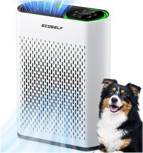 lot 1018 image: Air Purifier for Large Rooms up to 2,400 ft , 30-Min Rapid Cleaning, 3-Stage HEPA, 360  Airflow, PM2.5 Display, Touch Control, 20dB Sleep Mode - Retail $115.99