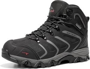lot 1020 image: NORTIV 8 Mens Ankle High Waterproof Hiking Boots Outdoor Lightweight Shoes Trekking Trails Armadillo