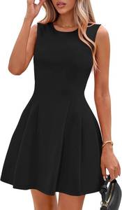 lot 1028 image: PRETTYGARDEN Summer Dresses for Women 2026 Elegant Classy Spring A Line Business Casual Work Graduation Cocktail Short Dress, Size Large