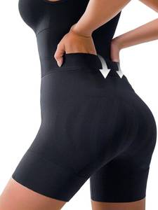 lot 1032 image: Bathroom-Friendly Shapewear Bodysuit Shorts for Women-Seamless Compression Tummy Control Body Shaper, Size XL